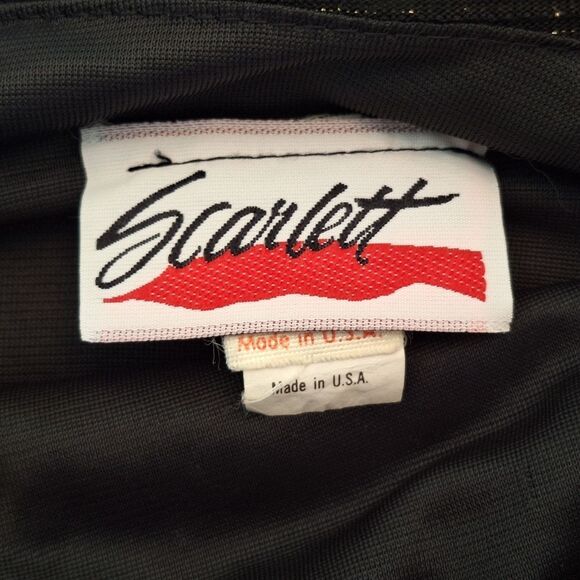 Vintage 80s Lurex Fitted Cocktail Dress Metallic Ruched Bodycon USA Union Made S - Picture 6 of 14